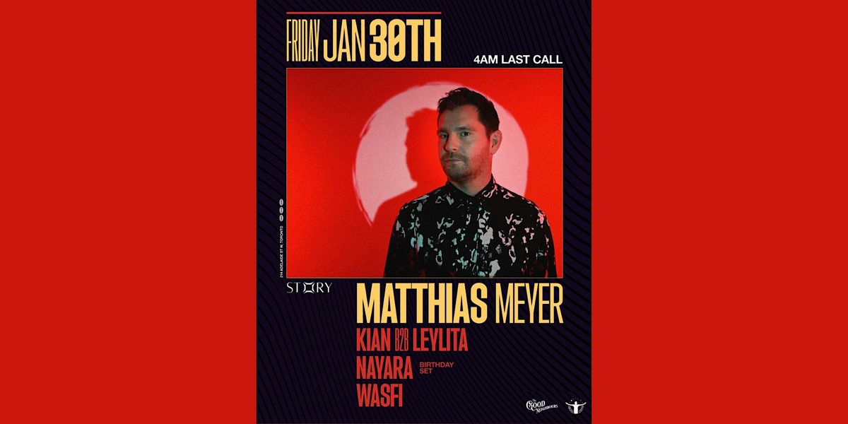 MATTHIAS MEYER, 30 January | Event in Toronto | AllEvents
