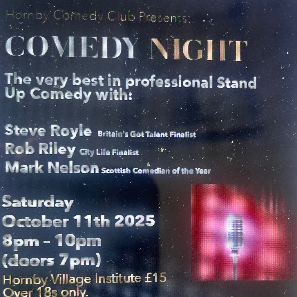 Hornby Comedy Club, 11 October | Event in Lancaster | AllEvents