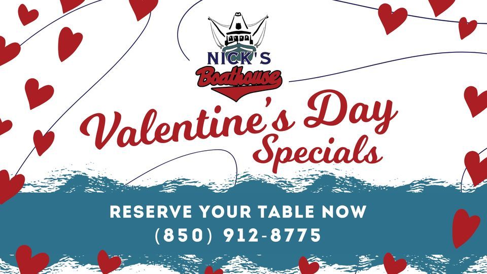 Valentines Day Specials at Nicks Boathouse, Nick's Boathouse, Pensacola