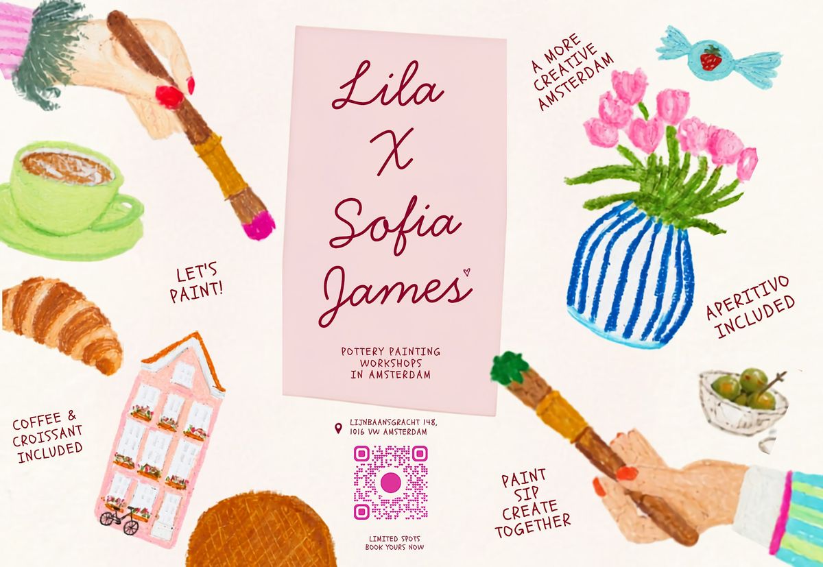 Pottery Painting Workshop Lila Amsterdam × Sofia James Pottery