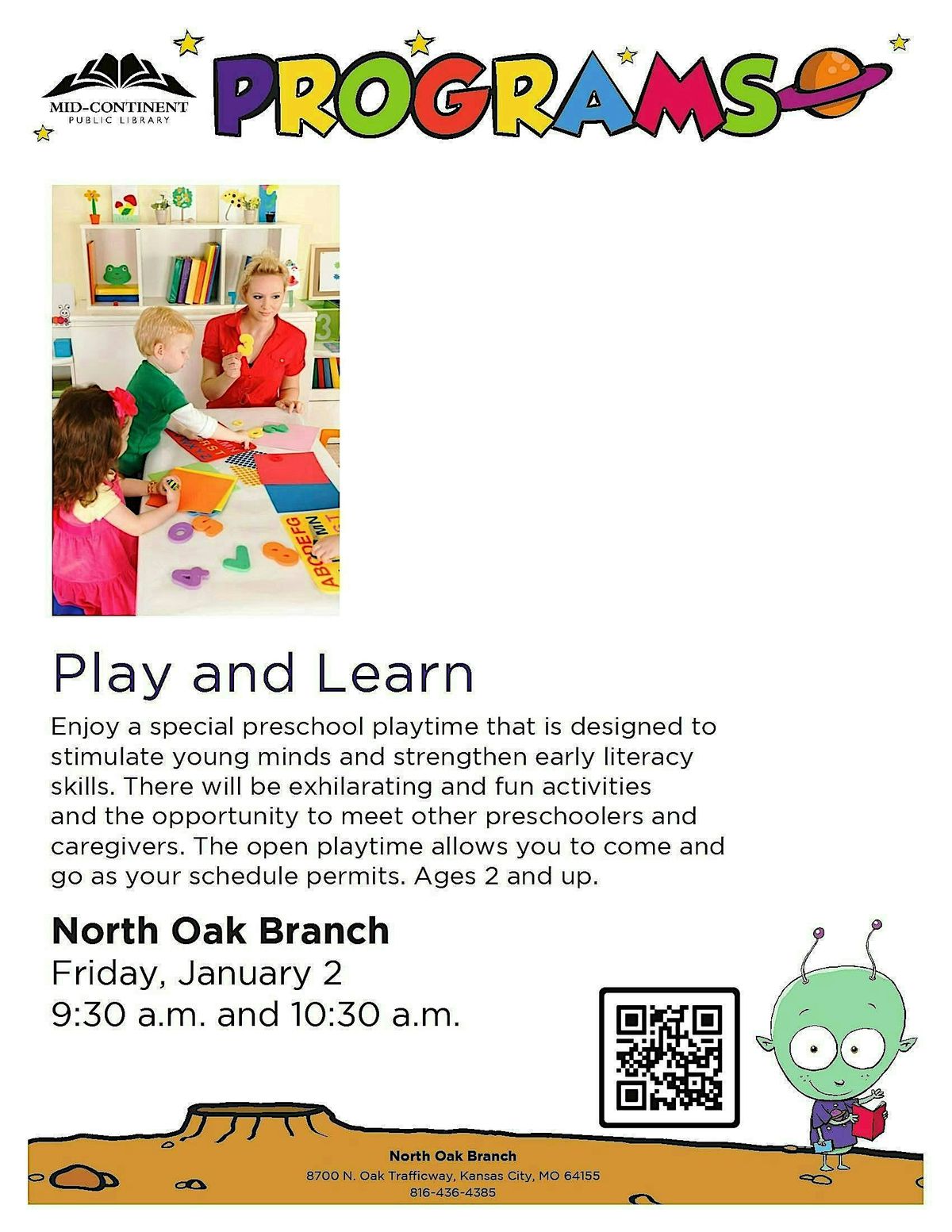 Play and Learn, 2 January | Event in Kansas City | AllEvents