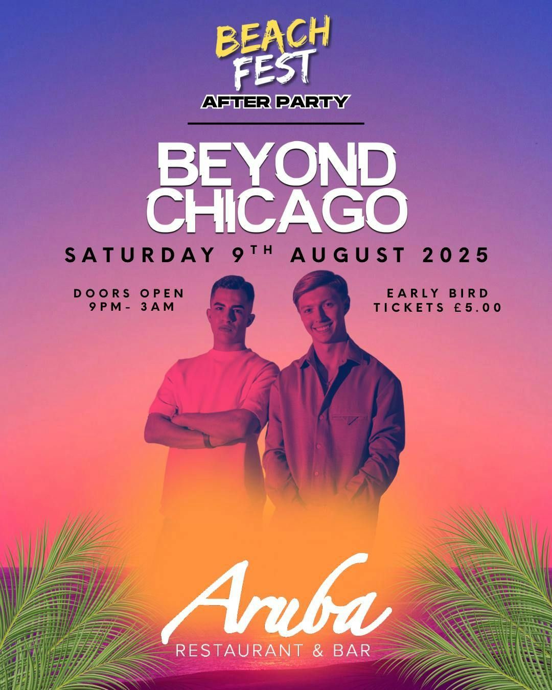 Aruba Presents The Beach Fest After Party with Beyond Chicago, 9 August | Event in Bournemouth | AllEvents