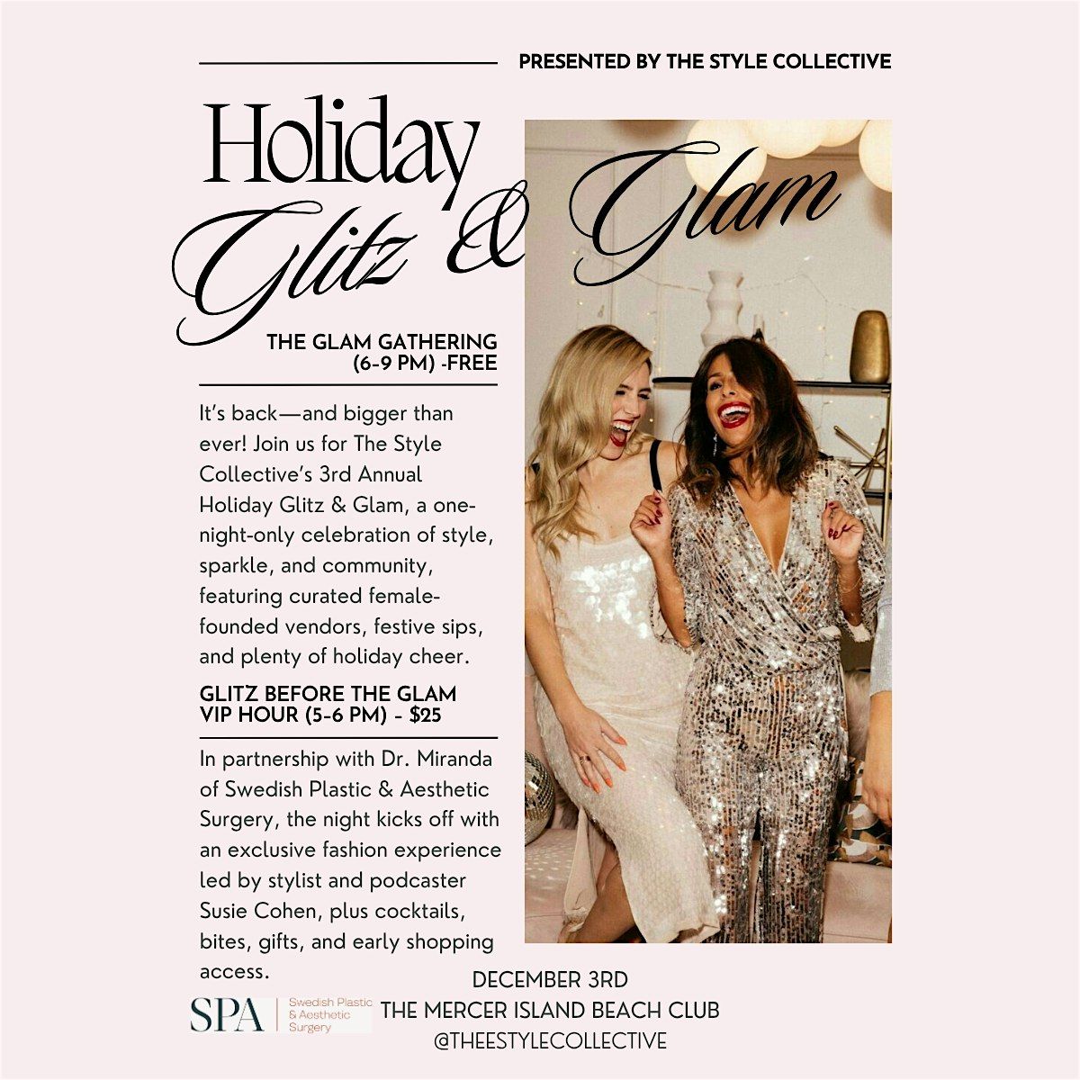 Holiday Glitz & Glam | Event in Mercer Island | AllEvents