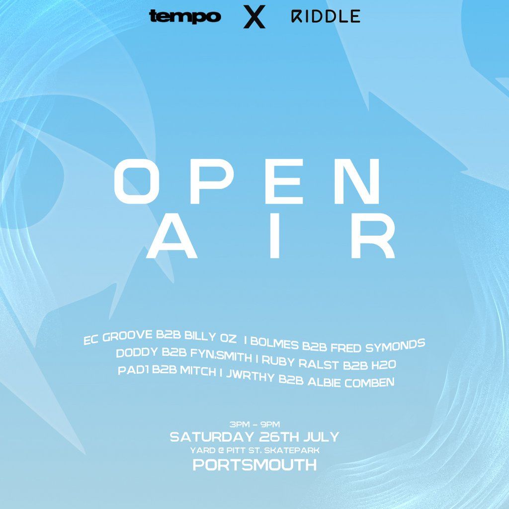 tempo x Riddle: OPEN AIR | Event in Portsmouth | AllEvents