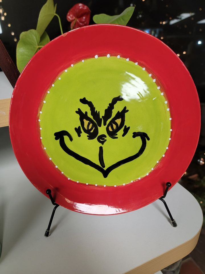 Painting With The Grinch, Steele's Brushes and Ceramics, Butler