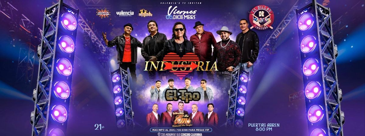 INDUSTRIA DEL AMOR, EL TPO & MAS, 5 December | Event in Concord | AllEvents