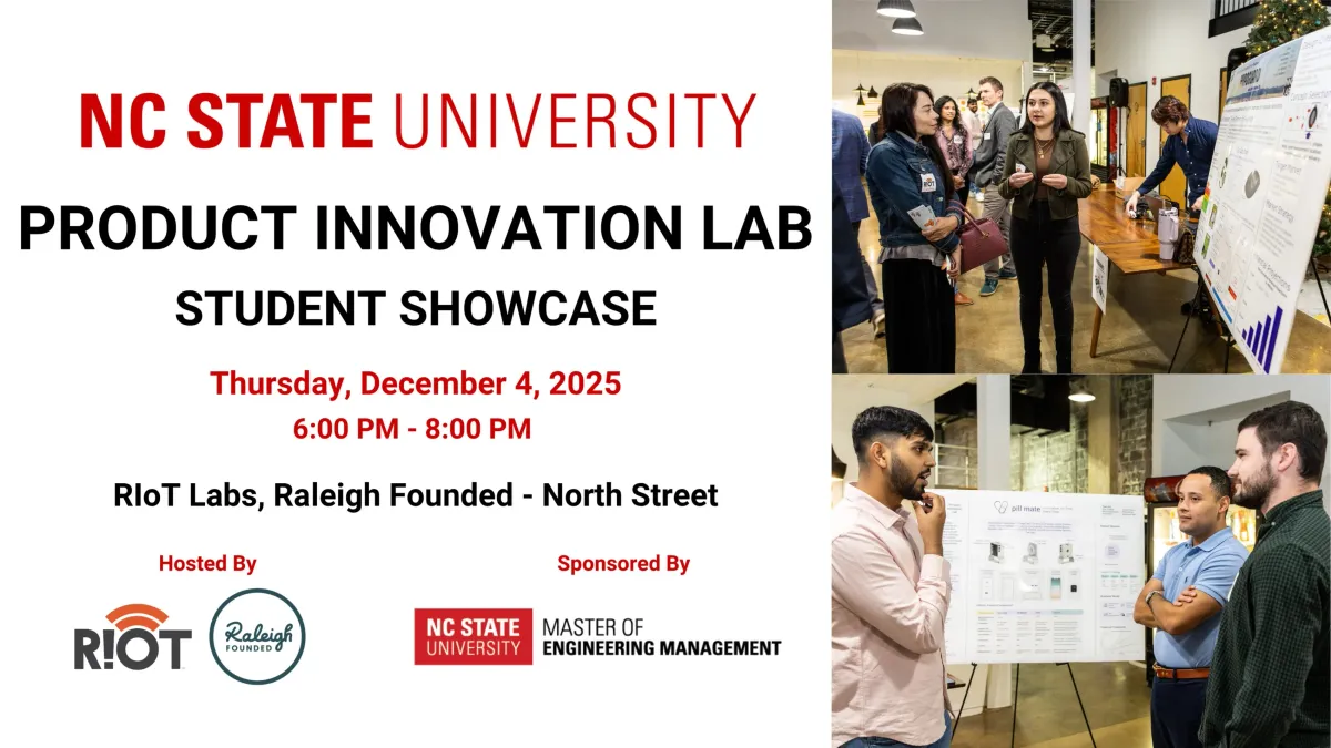 NC State University Product Innovation Lab Student Showcase 2025, 4 December | Event in Raleigh | AllEvents