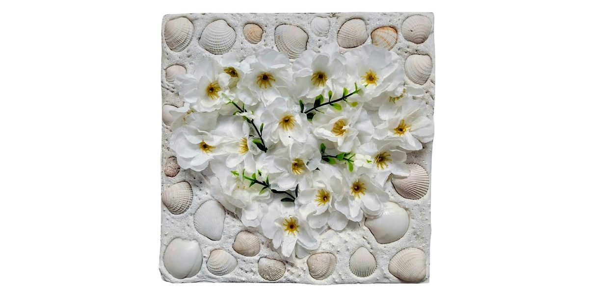 Floral Heart on Canvas with Mixed Media Valentine Workshop