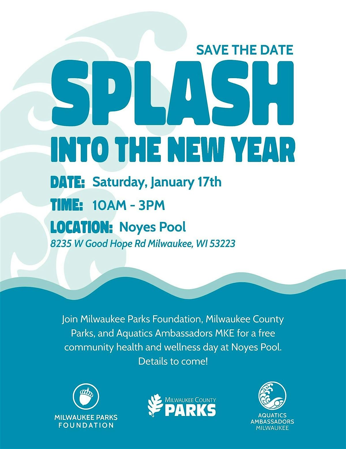 Splash Into The New Year!, 17 January | Event in Milwaukee | AllEvents