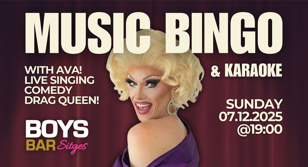 DRAG MUSIC BINGO: Miss Ava Cardo, 7 December | Event in Sitges | AllEvents
