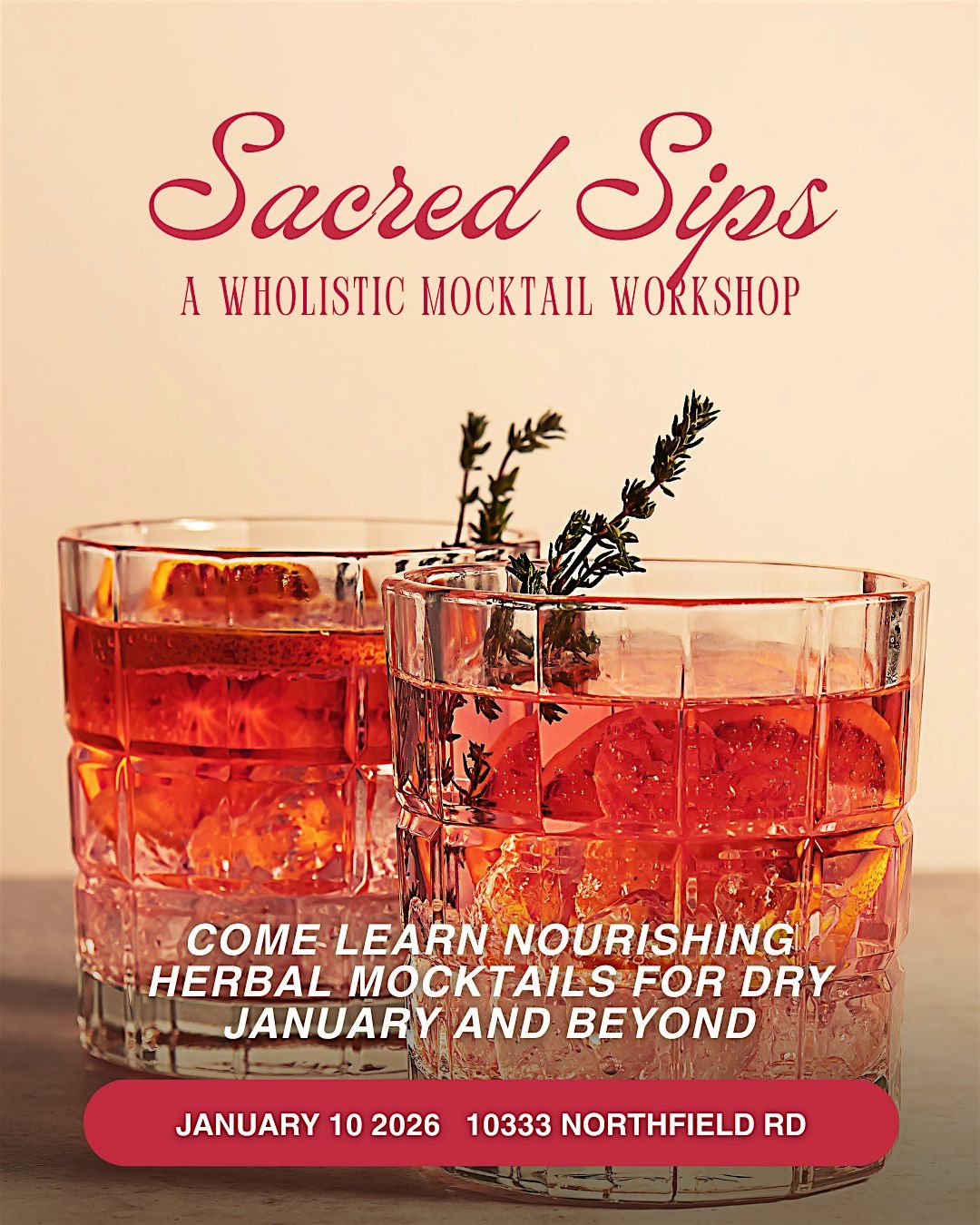 Sacred Sips- A Wholistic Mocktail Workshop, 10 January | Event in Northfield | AllEvents