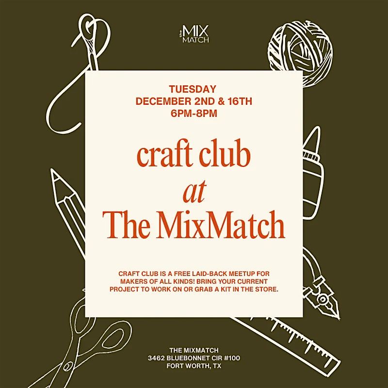 Craft Club, 16 December | Event in Fort Worth | AllEvents