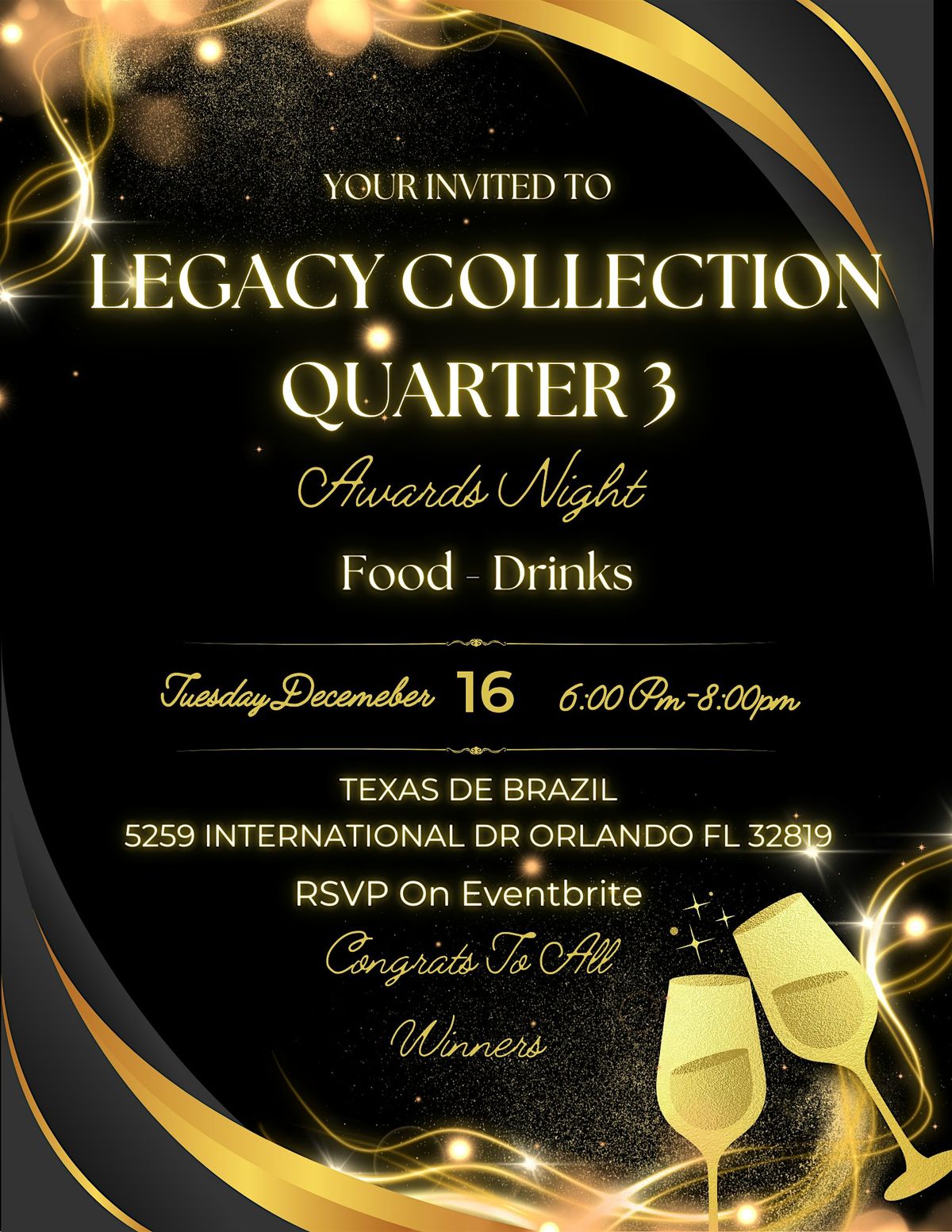 Legacy Collection Quarter 3 Awards, 16 December | Event in Orlando | AllEvents