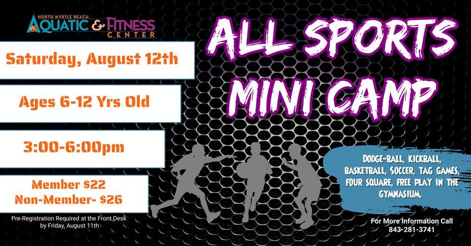 All Sports Mini Camp, North Myrtle Beach Aquatic and Fitness Center