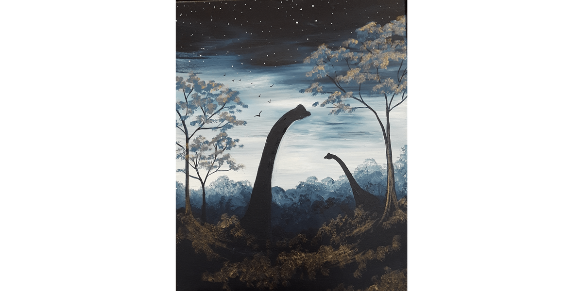 Dinosaurs in the Mist - Paint and Sip in Fishkill | Classpop!™, 3 January | Event in Fishkill | AllEvents