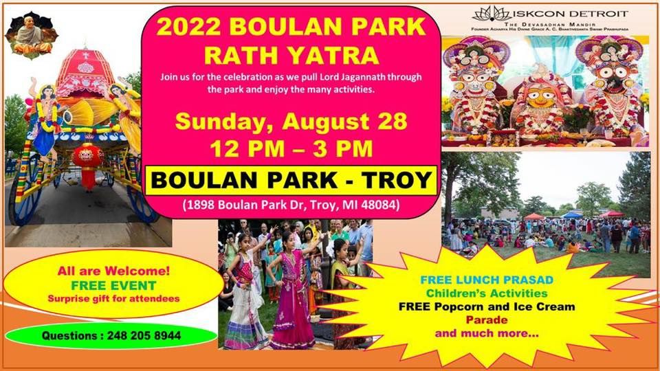 Boulan Park Troy Rath Yatra 2022, Boulan Park, Troy, August 28 2022