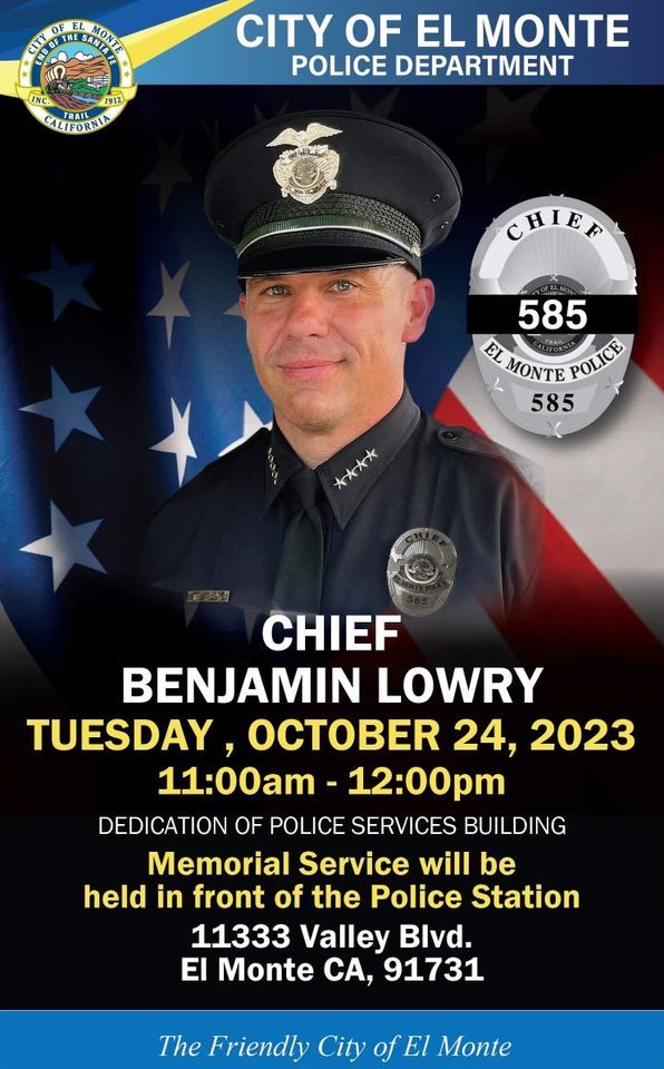 Dedication of Police Services Building Chief Benjamin Lowry , El Monte
