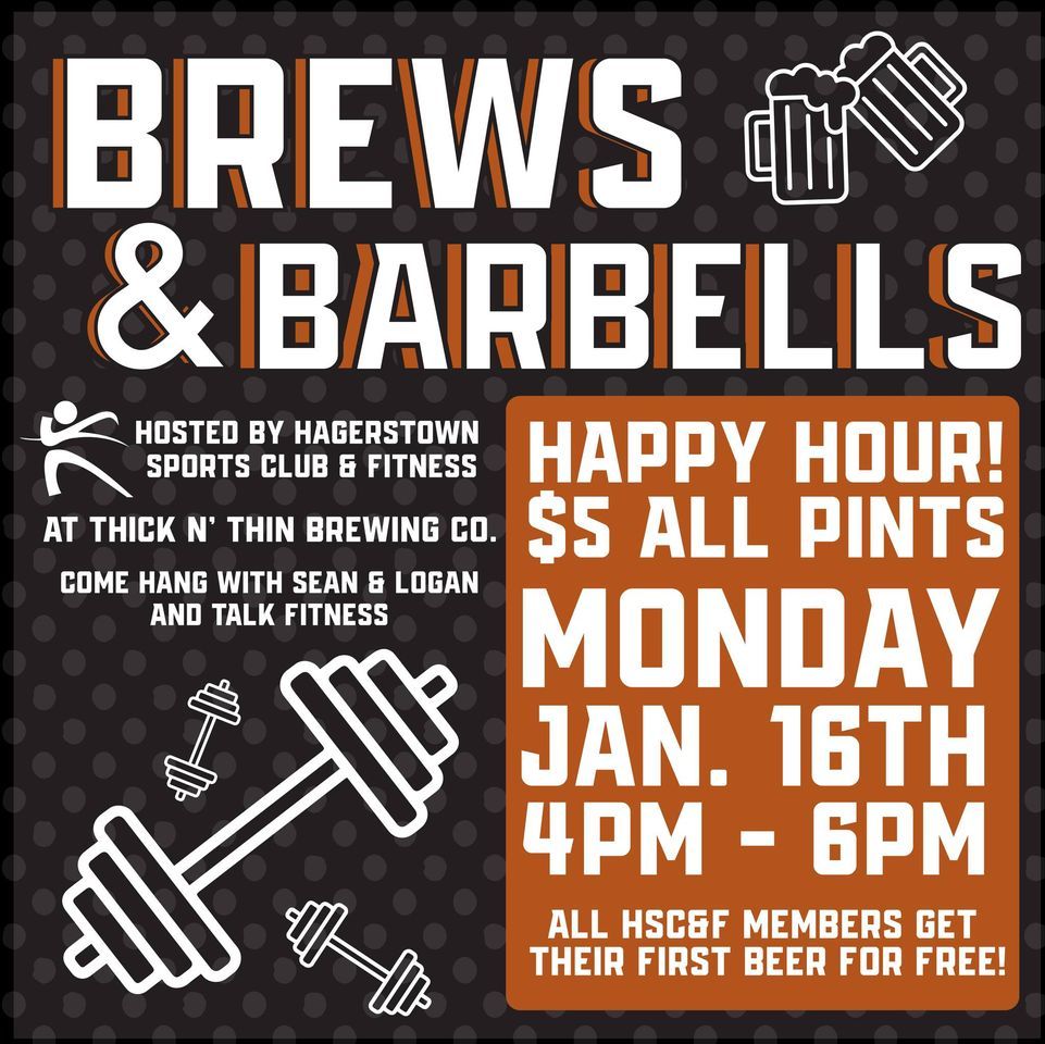 Beers & Barbells, Thick N Thin Brewing Co., Hagerstown, January 16 2023 AllEvents.in