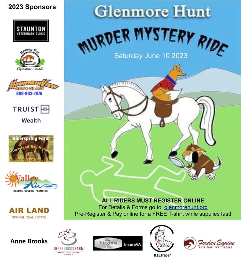 Glenmore Hunt Murder Mystery Ride, 2190 Battlefield Rd, Grottoes, VA