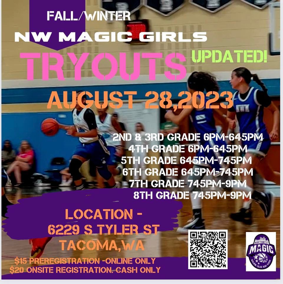 Girls Basketball Tryouts NW Magic , 6229 S Tyler Street Wa