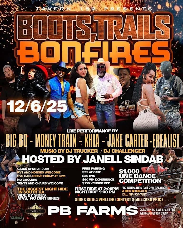 Boots,Trails &Bonfires, 6 December | Event in Whigham | AllEvents