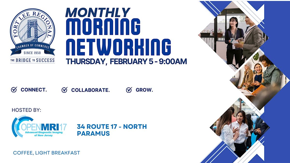 Monthly Morning Networkinng, 5 February | Event in Paramus | AllEvents