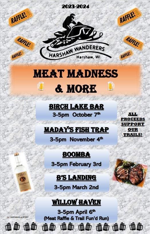 Harshaw Wanderers Meat Raffle, Boomba Bar & Grill, LLC, Tomahawk, 3 ...