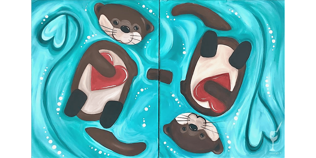 Otterly Love - Paint and Sip in Houston | Classpop!™, 17 January | Event in Baytown | AllEvents