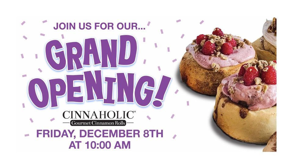 2 Cinnamon Rolls for Cinnaholic Airdrie Grand Opening!, 3 Stonegate Dr