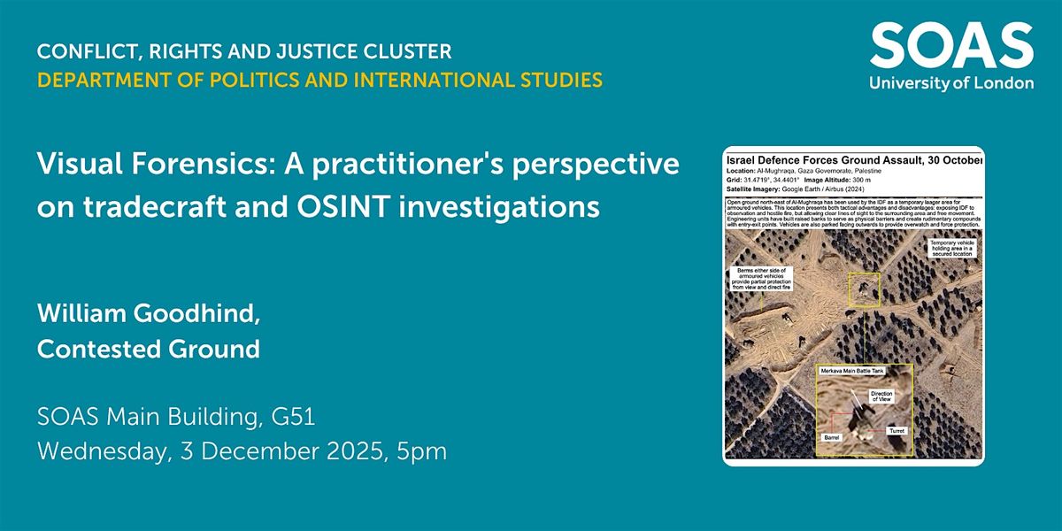 Visual Forensics: A practitioner's perspective, 3 December | Event in London | AllEvents