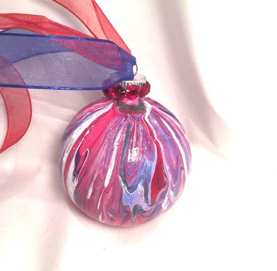 Acrylic Pour Ornaments! SOLD OUT!, Pinspiration East Lyme, December