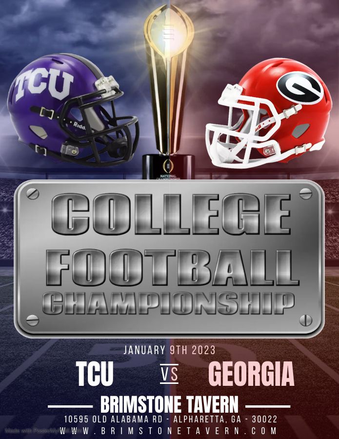 College Football Champhionship, Brimstone Restaurant & Tavern