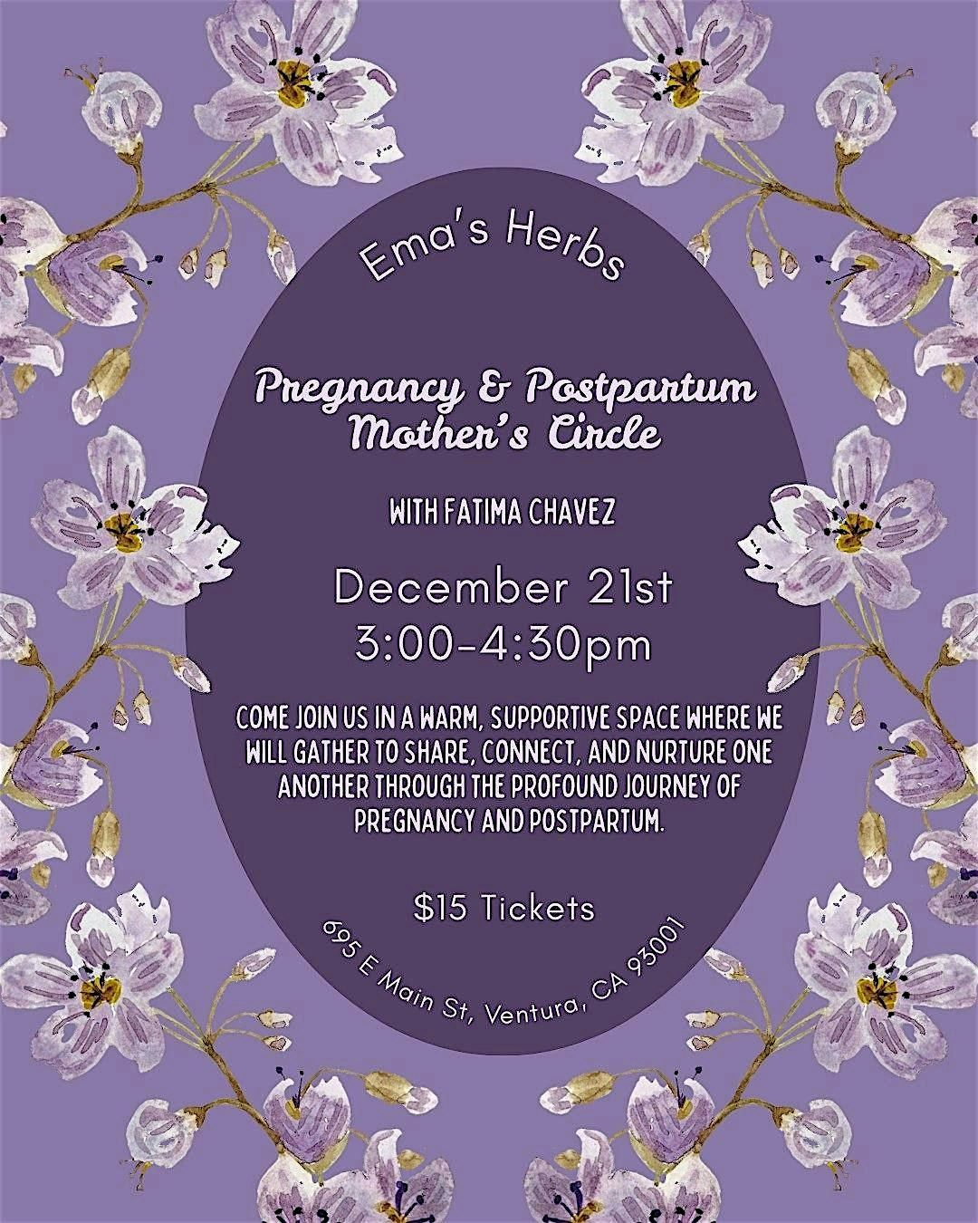 Pregnancy & Postpartum Mother Circle with Fatima Chavez, 21 December | Event in Ventura | AllEvents