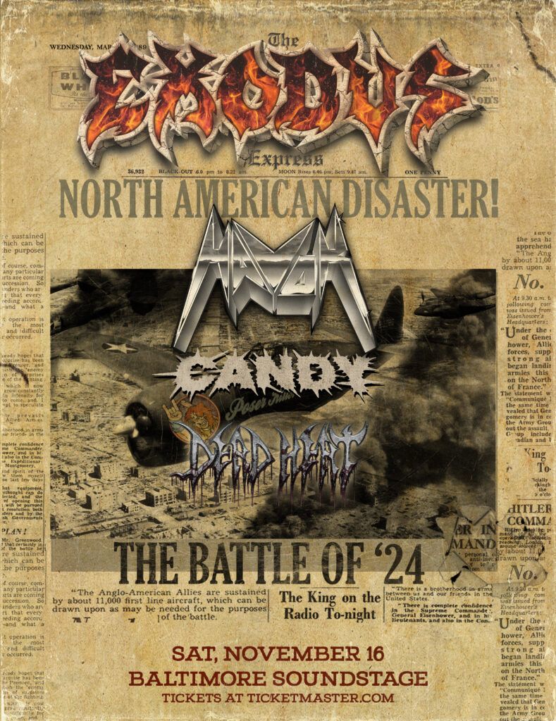 Exodus at Pieres Entertainment Center, 8 May | Event in Fort Wayne | AllEvents