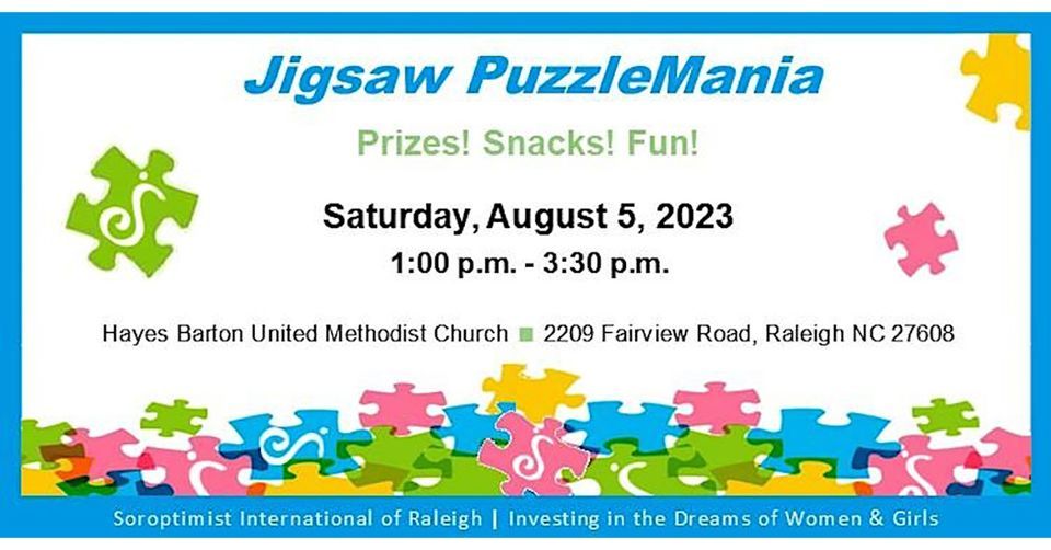 PuzzleMania August 2023, Hayes Barton United Methodist Church, Raleigh