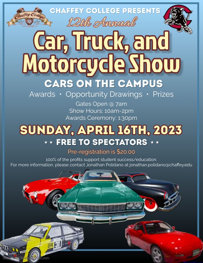 Chaffey College Car Show, Chaffey College North Parking Lot, Ontario, April 16 2023 | AllEvents.in | AllEvents.in Chaffey College Car Show, 16 April | Event in Ontario | AllEvents.in