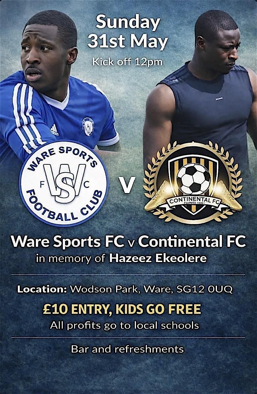Hazeez Ekeolere Memorial Football Match, Wodson Park Sports & Leisure ...