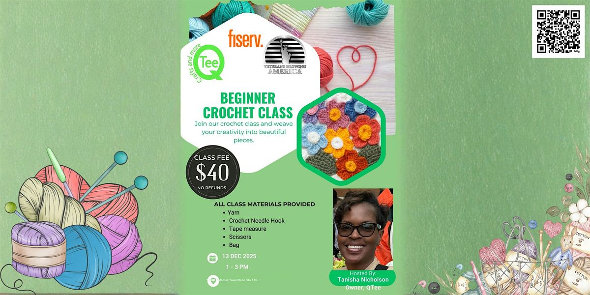 Beginner Crochet Class – Hosted by Tanisha Nicholson, 13 December | Event in Woodbridge | AllEvents