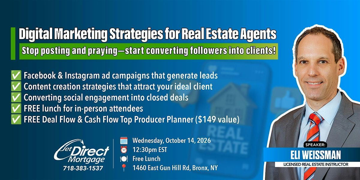 Digital Marketing Strategies for Real Estate Agents, 14 October | Event in The Bronx | AllEvents