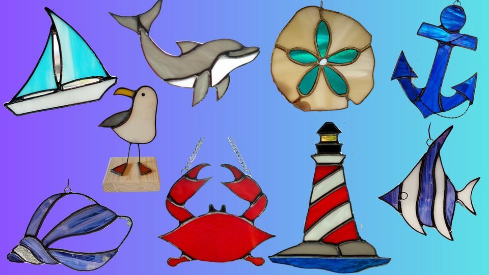 Beach Themed Stained Glass Class, COB51 Art Studio, Hanover, 24 June