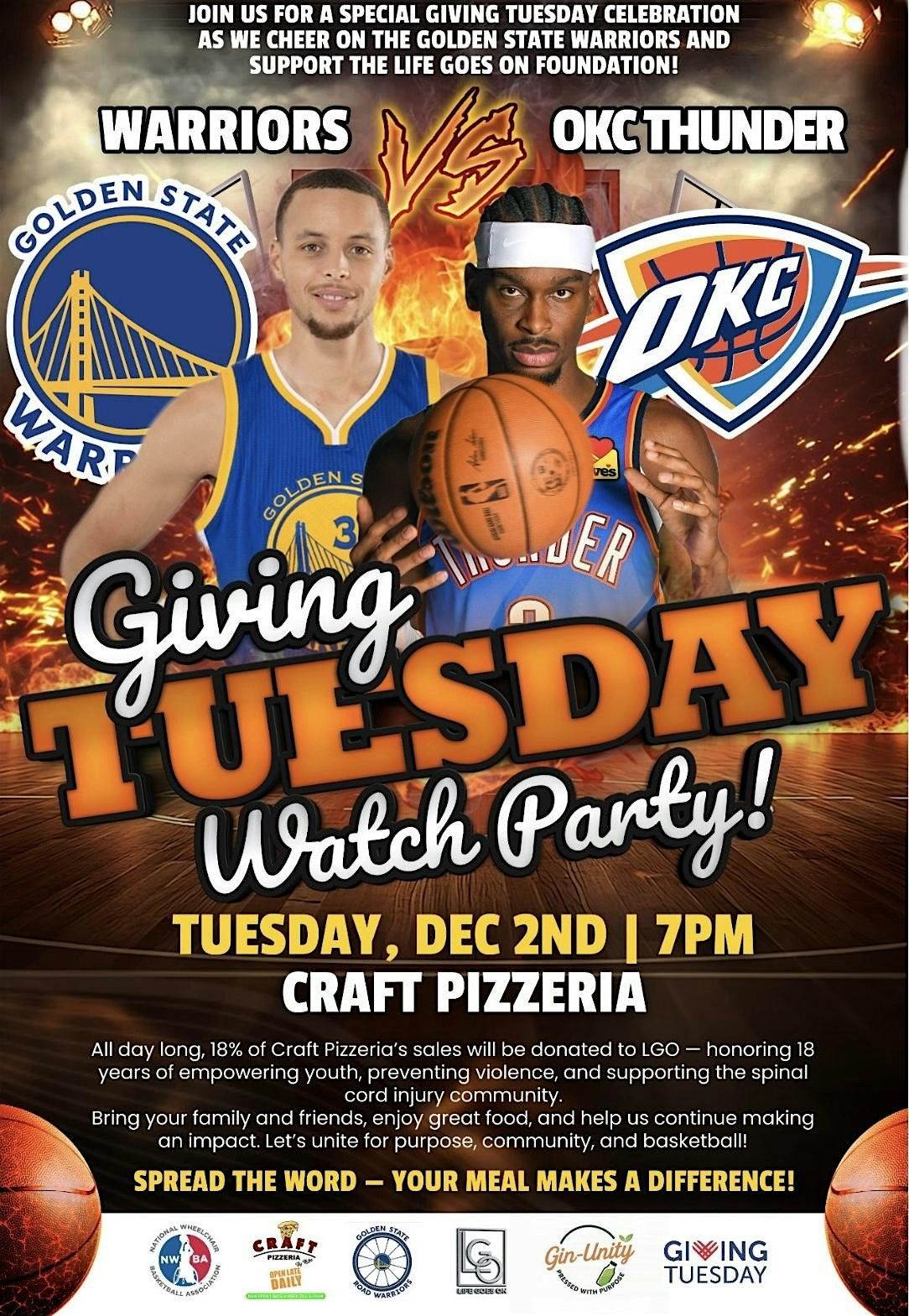 LGO 18-Year Anniversary Warriors Watch Party, 2 December | Event in Hayward | AllEvents