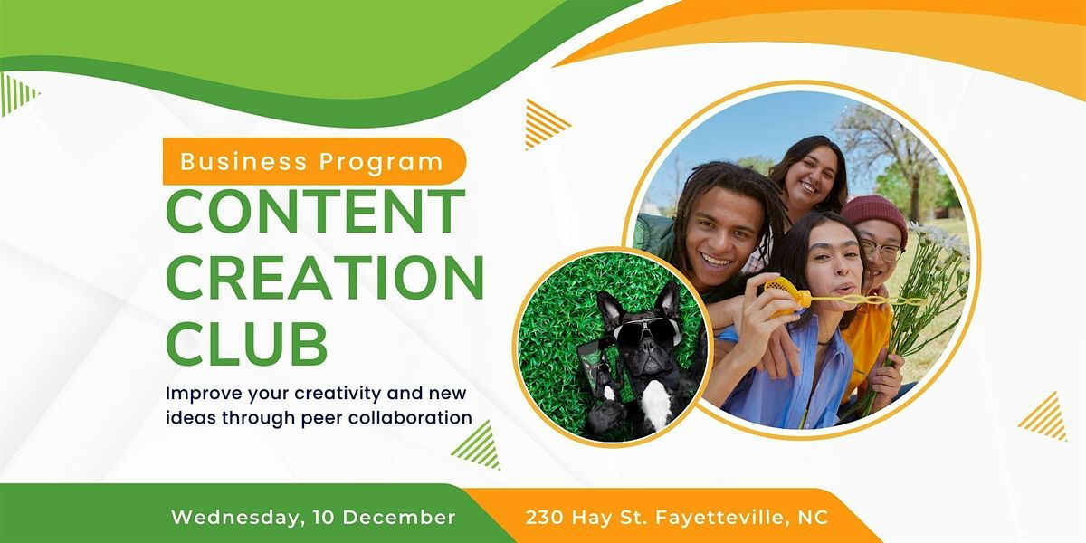 Content Creation Club, 10 December | Event in Fayetteville | AllEvents