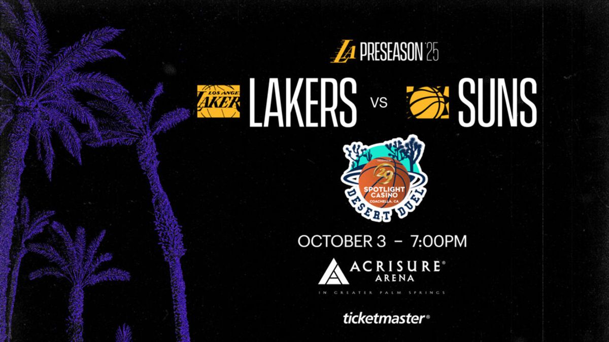 NBA Preseason - Los Angeles Lakers at Phoenix Suns at PHX Arena, 14 October | Event in Phoenix | AllEvents