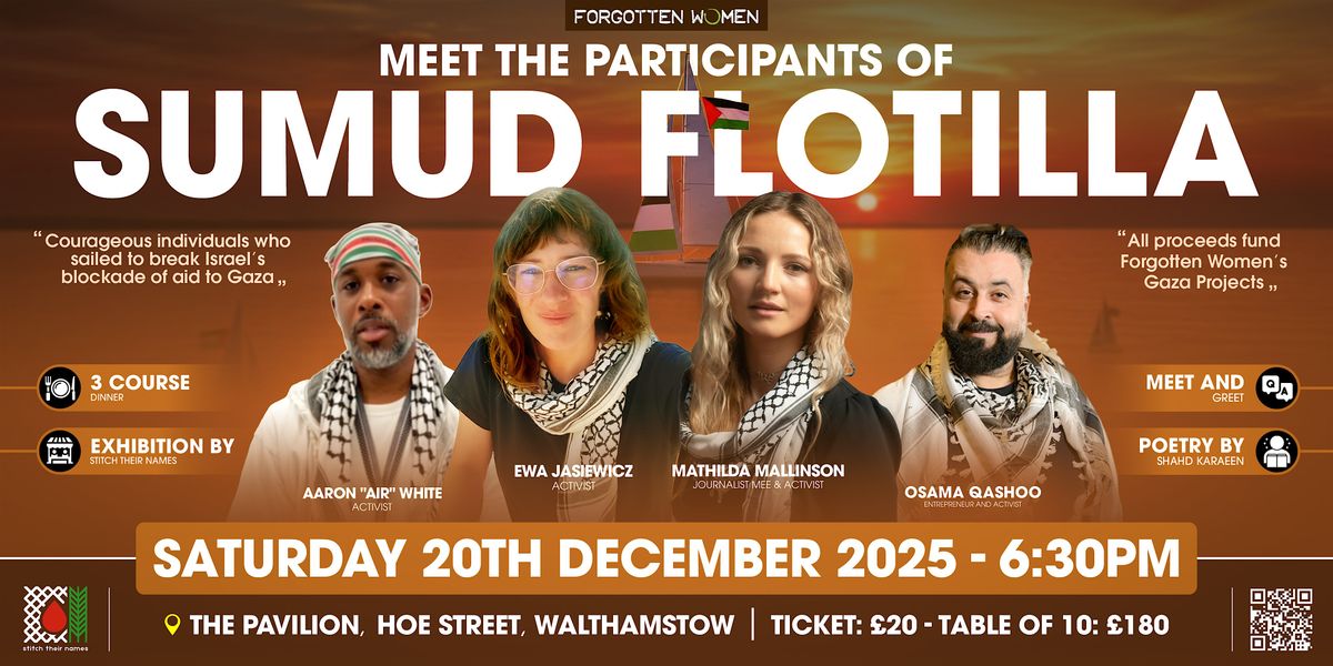 Meet the Participants of Sumud Flotilla, 20 December | Event in London | AllEvents