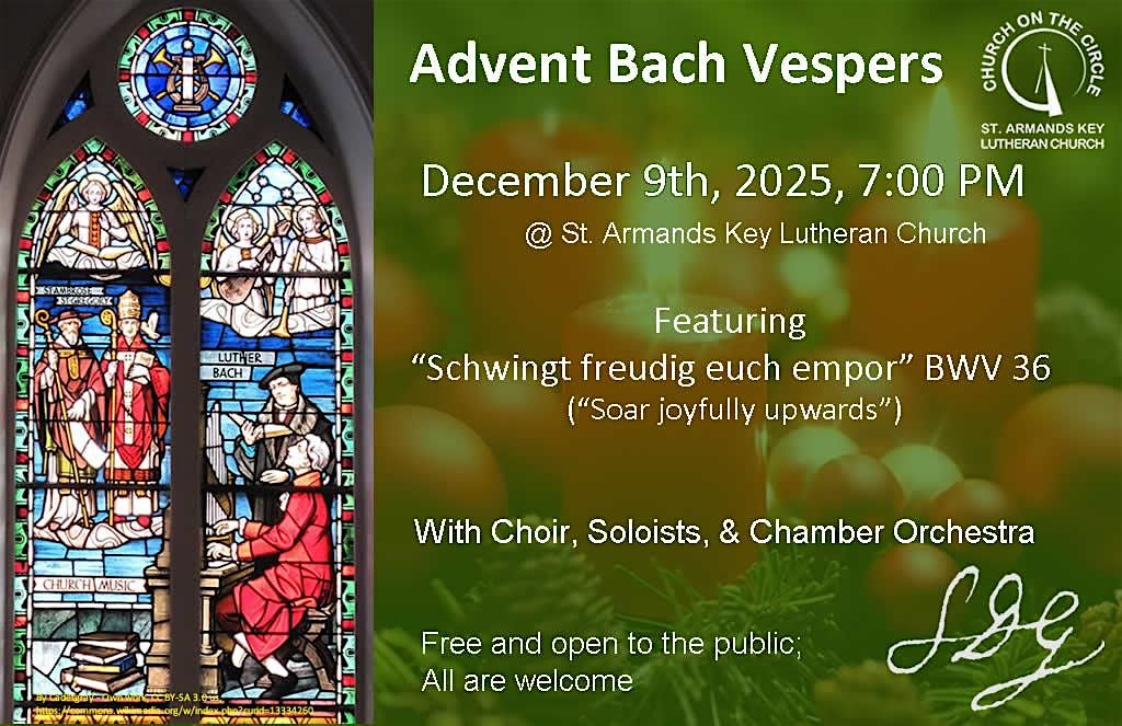 ADVENT BACH VESPERS Tuesday, December 9th, at 7 PM. | Event in Sarasota | AllEvents