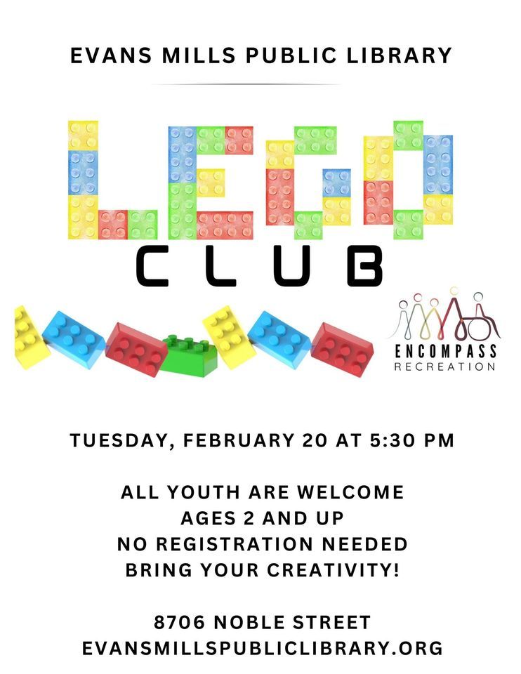 Lego Club, 8706 Noble Street Evans Mills, NY, United States, New York