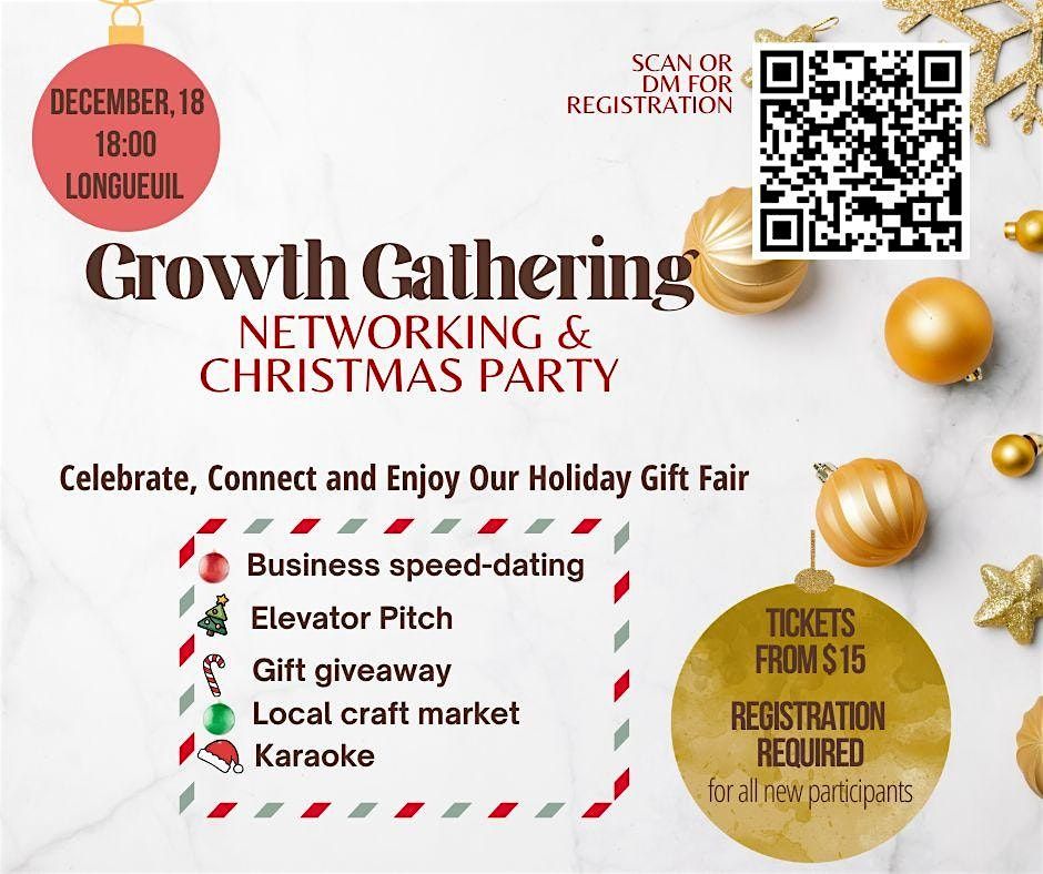 Growth Gathering Networking & Christmas Party, 18 December | Event in Longueuil | AllEvents