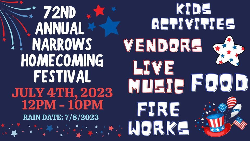 72nd Narrows Festival, Narrows Town Park, July 4 2023