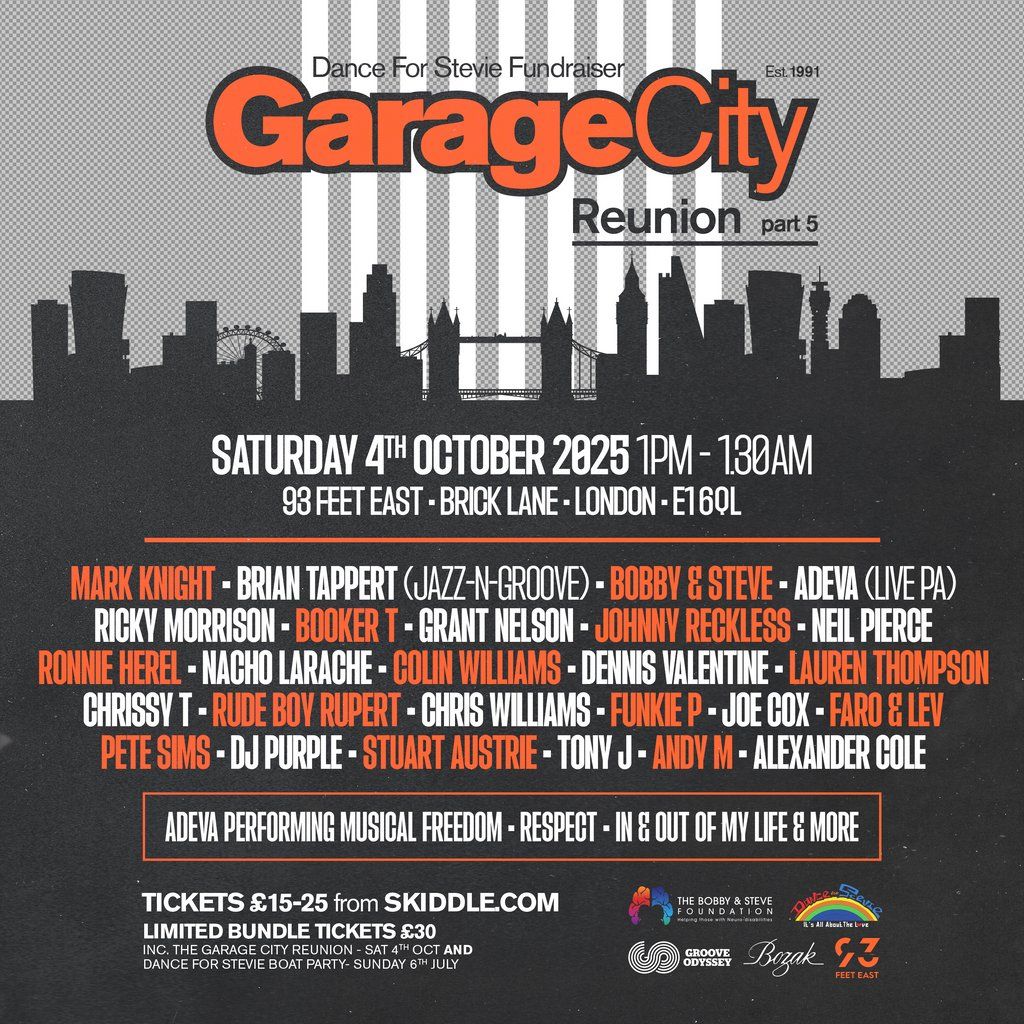 Garage City Reunion PT5, 4 October | Event in London | AllEvents