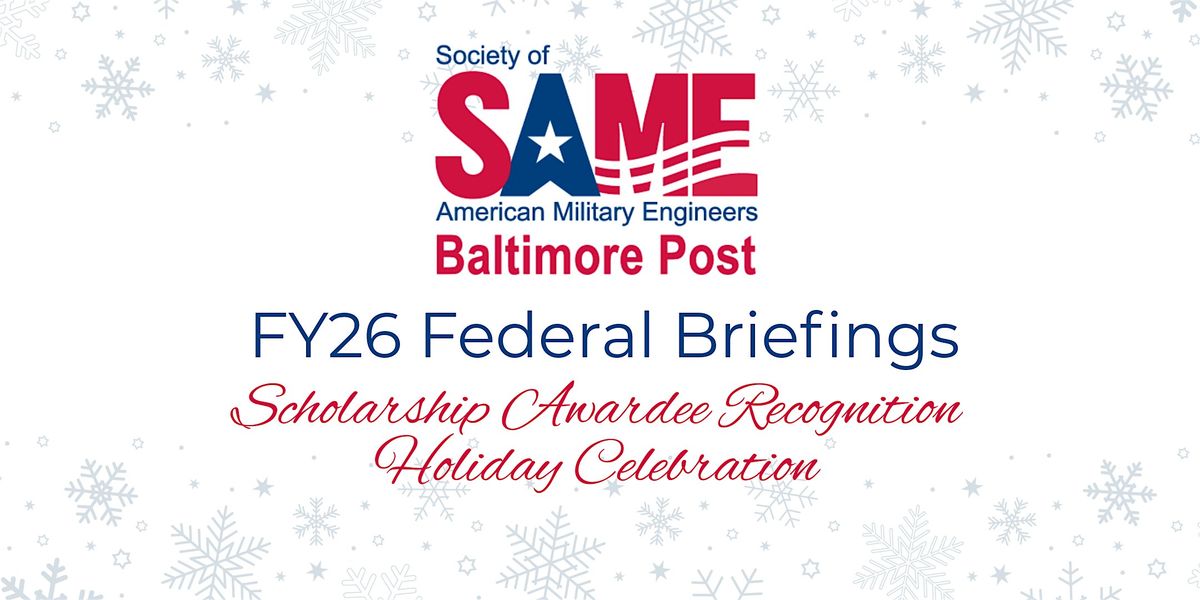 FY26 Federal Program Briefings, 17 December | Event in Baltimore | AllEvents
